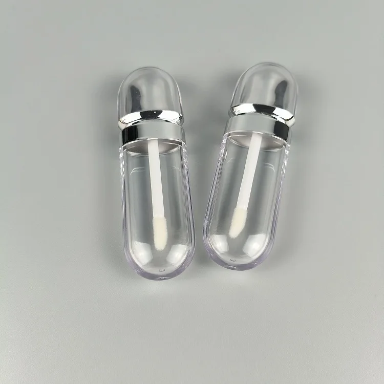 Glossy rose gold and clear 8ml oval shape  lipstick container  filling lipbalm container bottle/  lip care cream bottle tubes