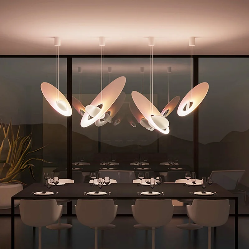New Arrival Oval Acrylic Shade LED Chandelier Pendant Light for Dinning Room Kitchen