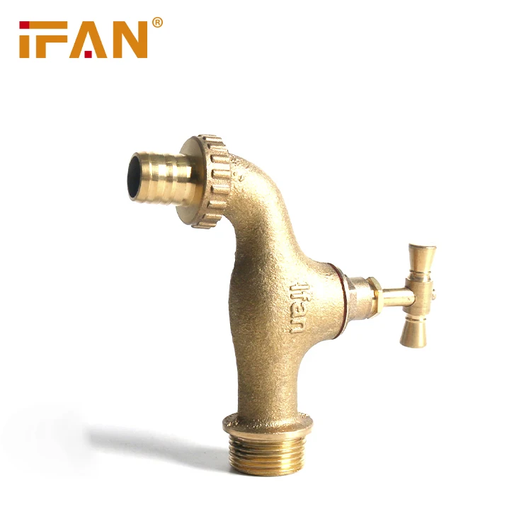 IFAN universal 3/4 inch brass garden water valve 2 way y hose tap brass garden tap brass bibcock