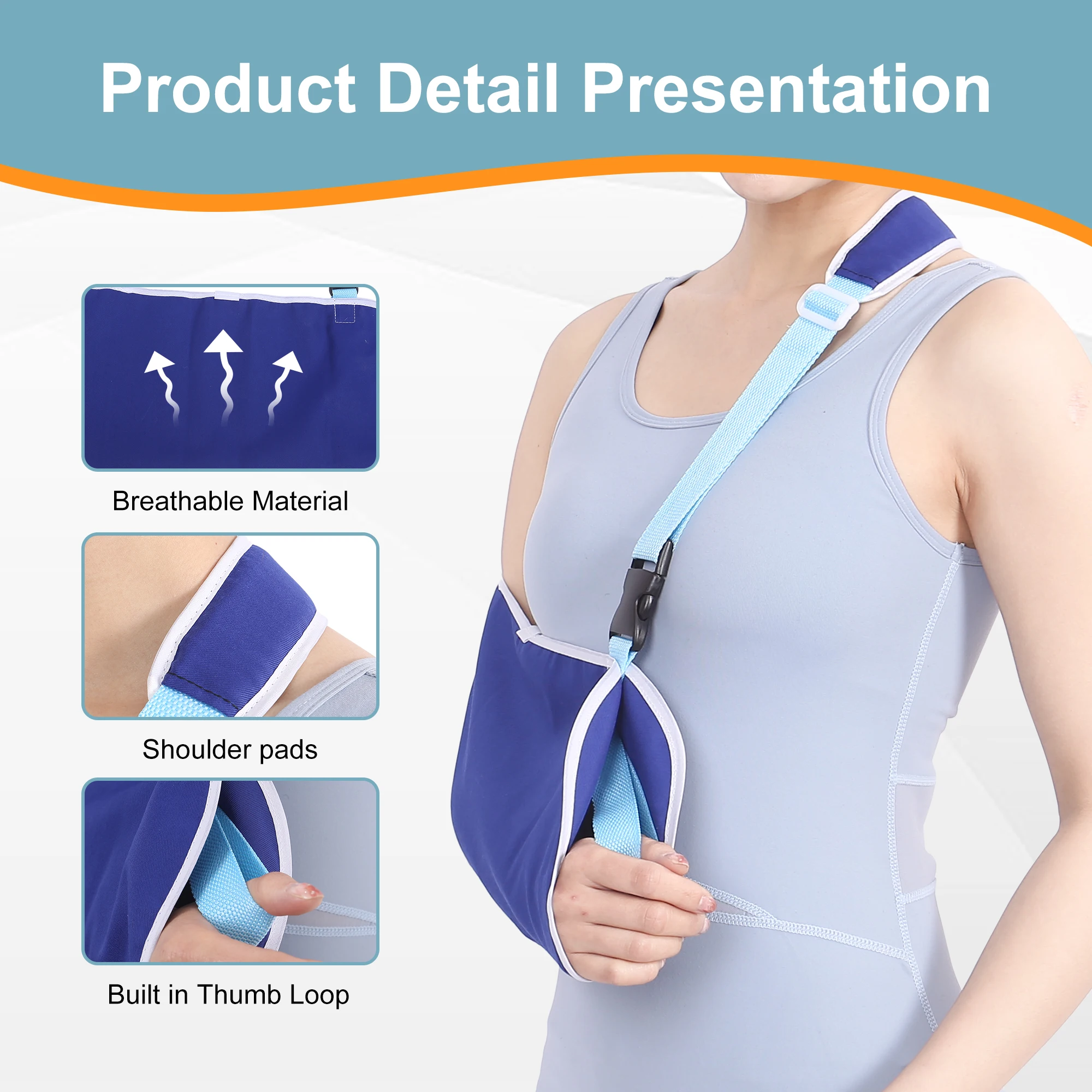Medical Adjust Arm Sling Support Brace Belt Forearm Shoulder Immobilizer Arm Dislocation