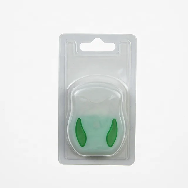 OEM  provided green color waxed dental floss with blister card packing high quality customized dental floss without flavor