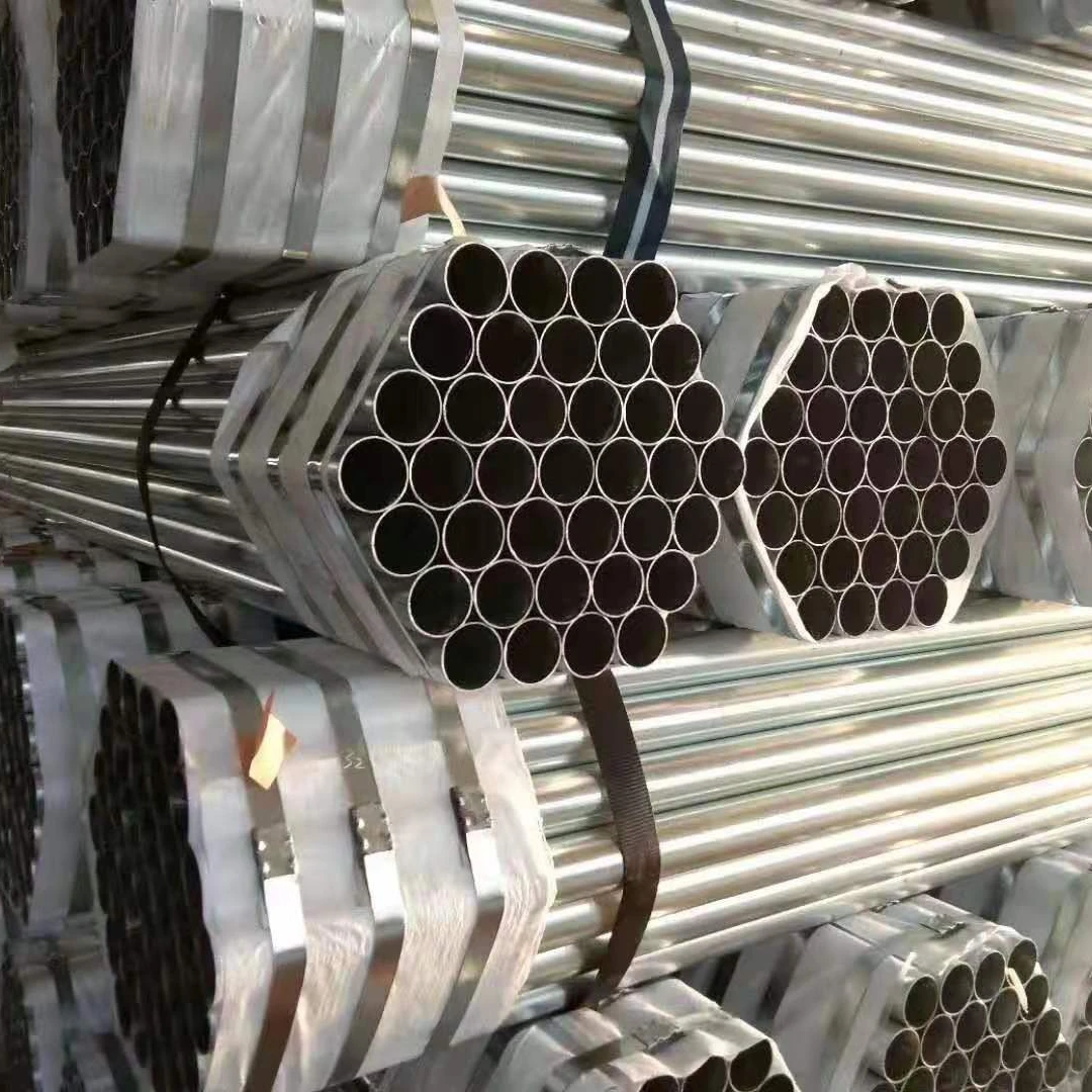 Sch40  75mm thick wall round galvanized steel pipe