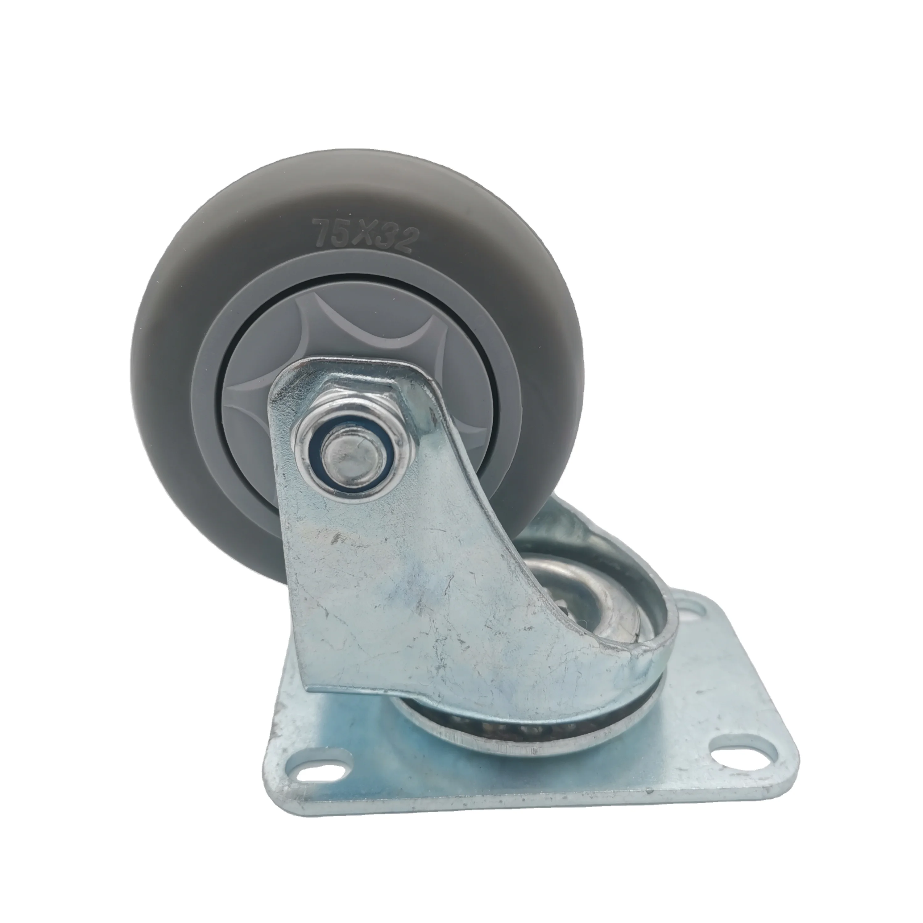 3 inch TPR Caster And Wheel Universal Industrial Gray Medium Duty Swivel TPR Casters Wheels