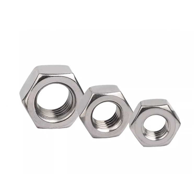 304 18-8 Stainless Steel DIN934 Left Thread Hex Nuts Hex Hexagon Nut Metric Nuts M5 M6 M8 M10 M12 M16 M18 M20 Left Hand Thread
