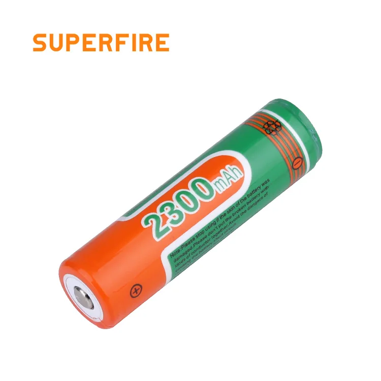 high capacity lithiun 18650 rechargeable battery 2000mAh 2300mAh 3400mAh li-on for flashlight