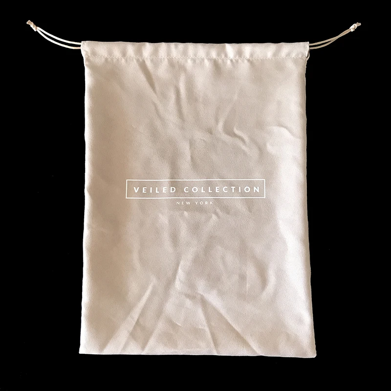 Custom Logo 25x35cm Pink Velvet Lady Shoes Pouch Suede Drawstring Sandal Bags