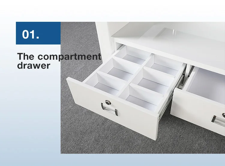 Modern Small White Wood Beauty Salon Furniture Reception Desk For Selling