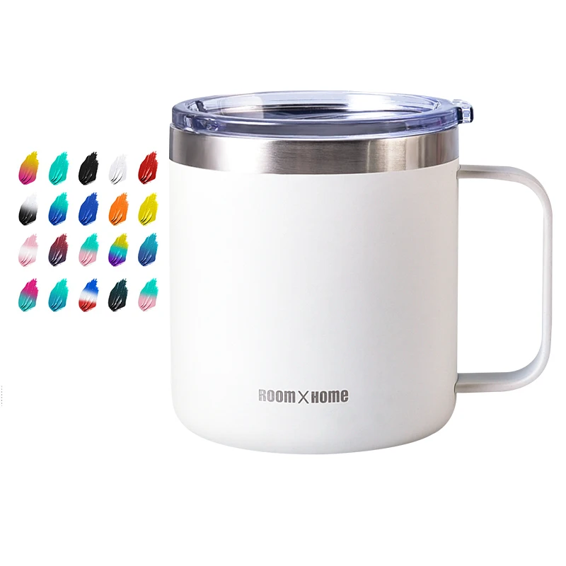 
Tafuco Tazas Blancas Coffee Grounds Branded Art Gift Set Cheap Mug Sublimation Camping Stainless Steel Mug With Handle and Lid 