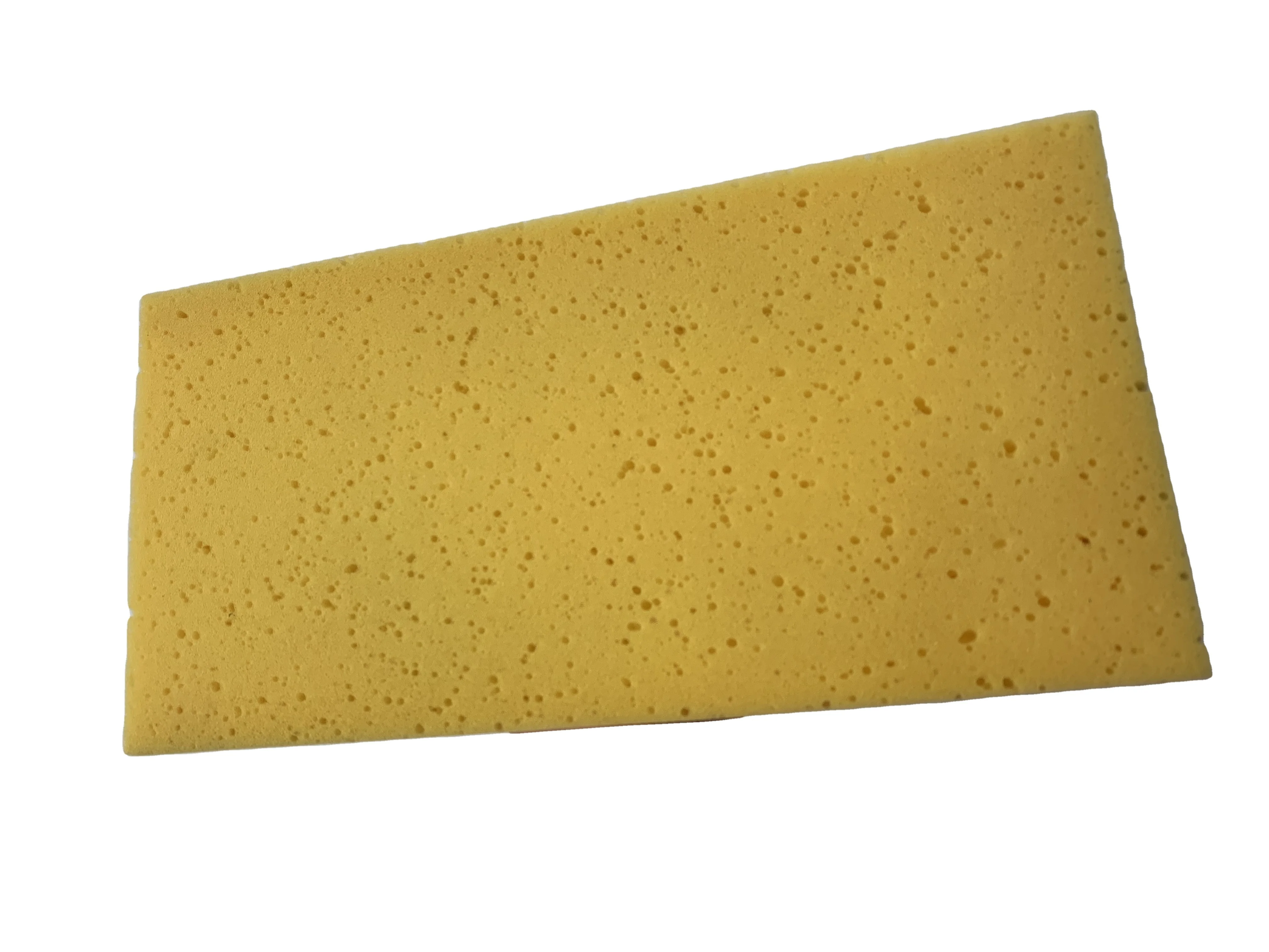 yellow open cell sponge with plastic white color handle foam trowel