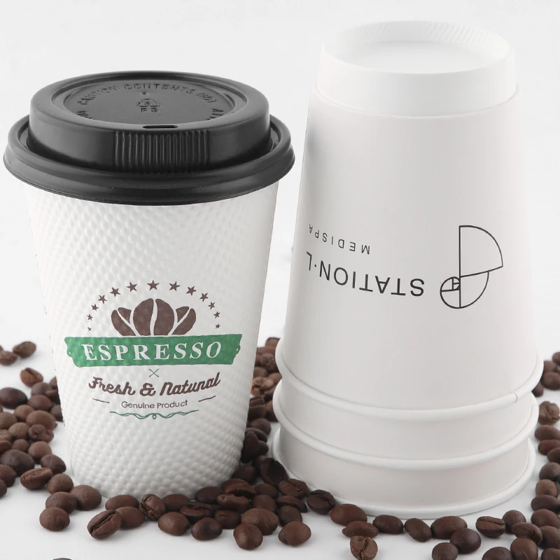 paper cups production equipment double wall wholesale single wall disposable with lid and sleeve tea coffee for cold drink