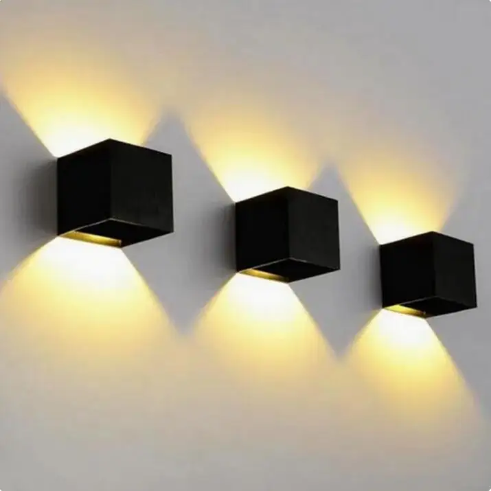 Dimmable COB Modern Adjustable Surface Mounted LED Wall Lamp Outdoor Waterproof Wall Light Garden