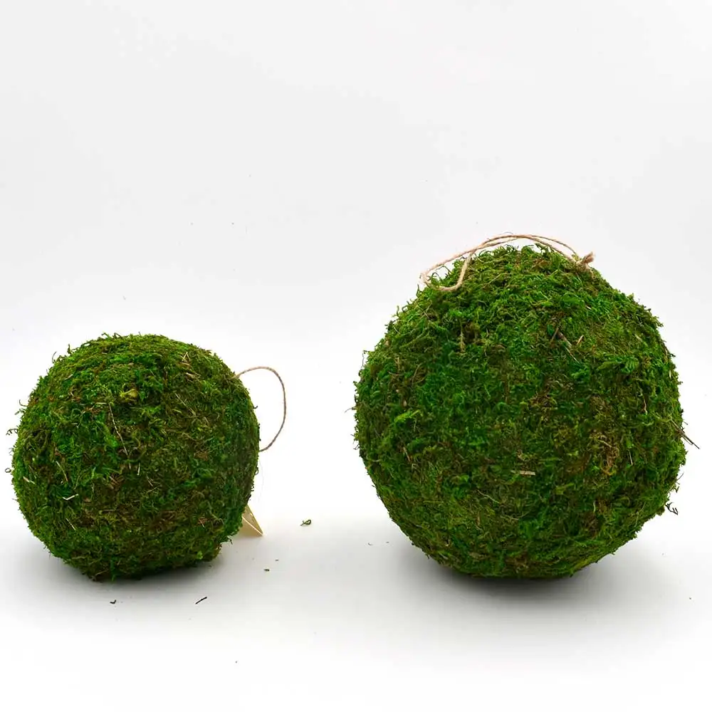 
Wholesales Resin Garden Green Moss Stone Spring Decoration ball Shape Garden Moss Rock Decor 