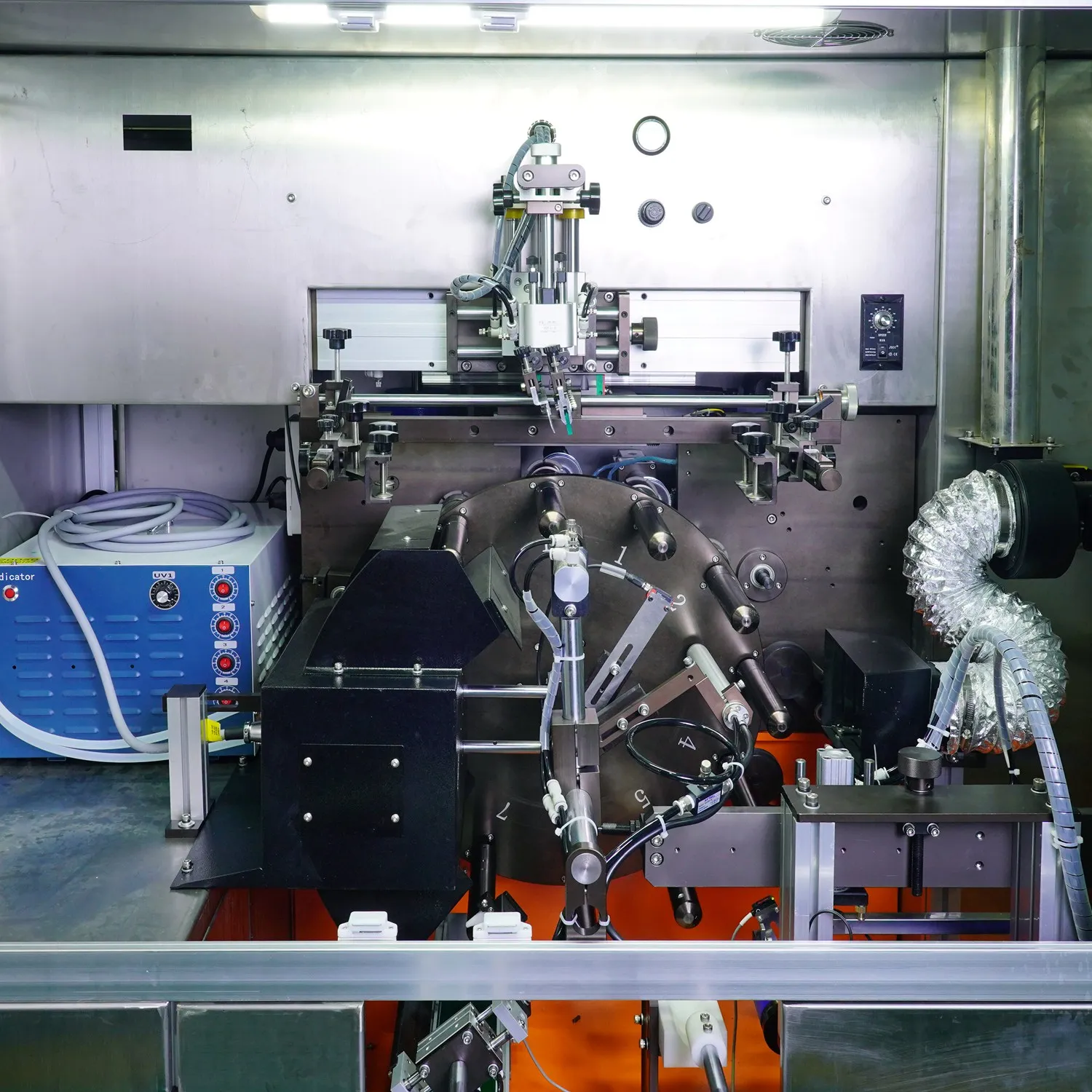 Automat4 Color Automatic Servo Screen Printing & UV Curing Production Line for Round/Oval/Square/Triangular Bottles