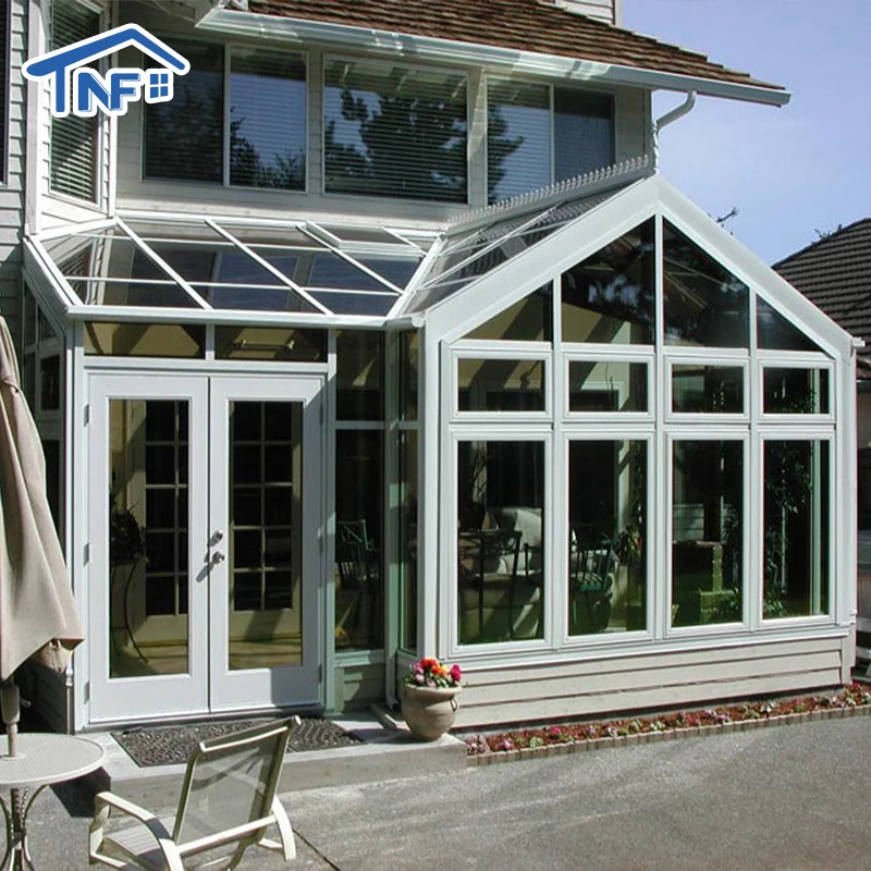 Resistant Steel frame And Glass House Economical Glass House Frame Garden Aluminum Sunroom