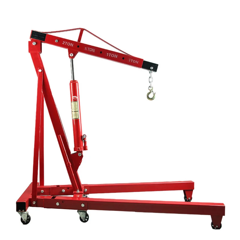 JINDIAO lifting 2T hydraulic engine shop crane Portable Vehicle Engine Crane Hoist
