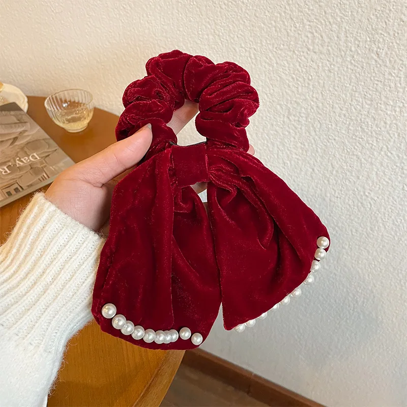 Custom Logo Printed Knotted Crunchies Elastic Hair Rope Tie Knot Band Scrunchies