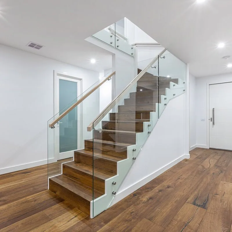 Curved Stairs With Stainless Steel Rod Railing  Curved Stair Glass  Curved Plexiglass Stairs