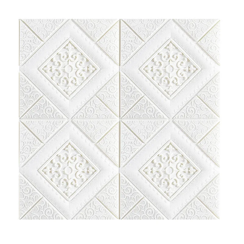 3d foam self-adhesive waterproof wallpaper for roof ceiling