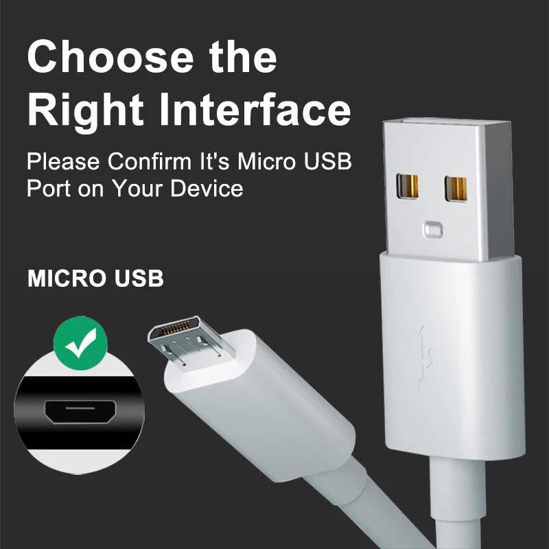 Custom 0.25m 0.5m 3ft 6ft 10ft Micro USB Cable fast charger USB to Micro USB 2.0 Android Charging Cord for Samsung Galaxy