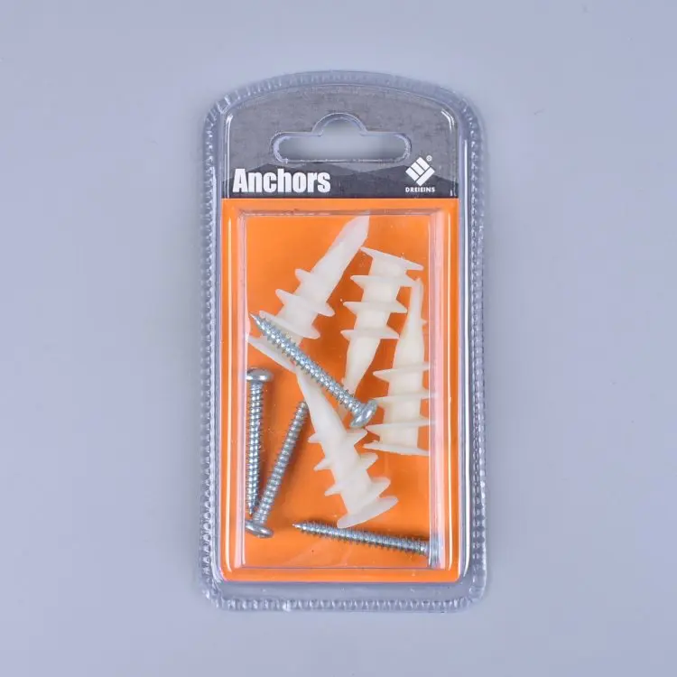 Wholesale 15*40mm selfing drilling nylon drywall anchor pan head screw assortment kit