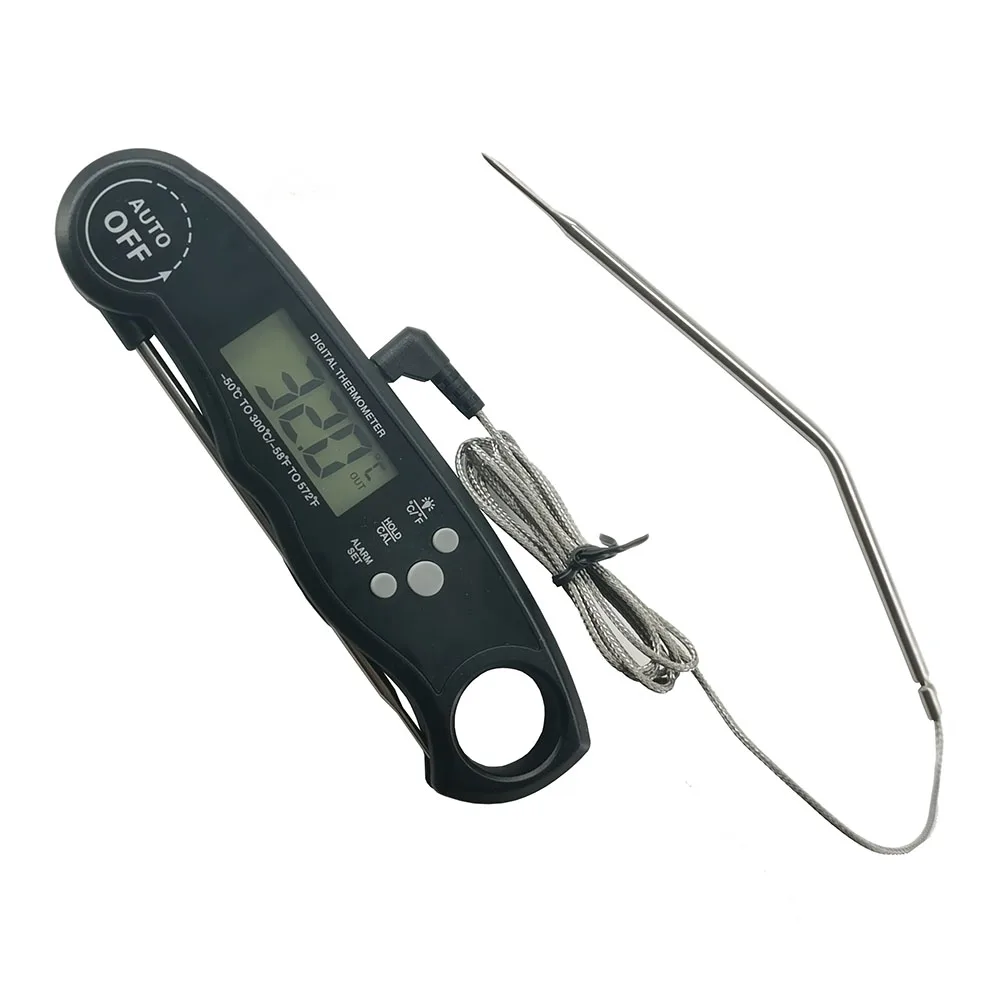 Oven BBQ fold probes 2 in 1 digital meat thermometer for kitchen cooking