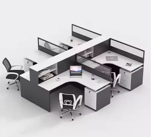 Low price wholesale study table independent work study game table furniture staff desk L -shaped office desk