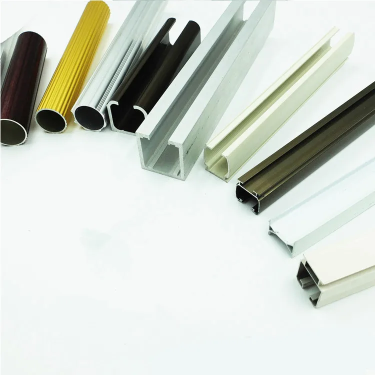 Foshan Factory Anodized Bronze Extruded Aluminum Profile Aluminium Curtain Pipe