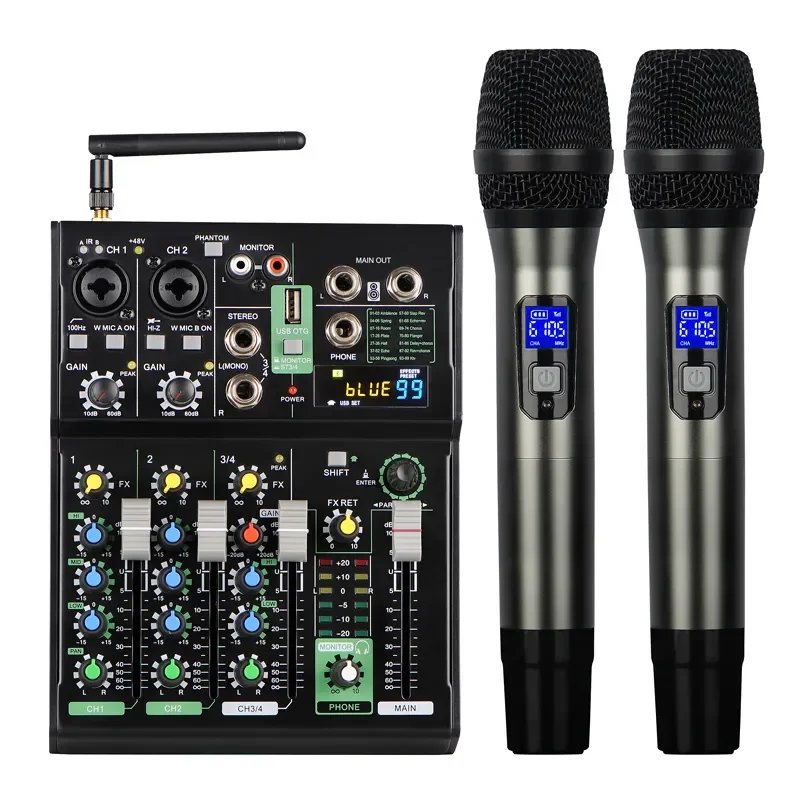 Voxfull MIT4-WMIC Sound Card External Live Broadcast Voice Sound effect Controller for Smart Phone PC recording