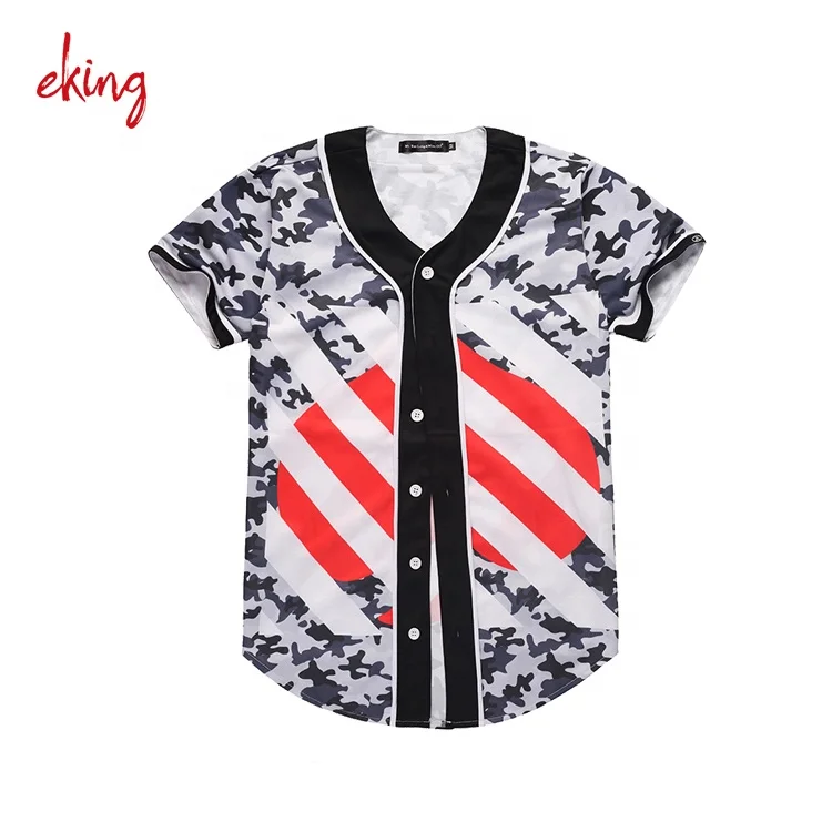 Custom plain baseball jersey tee shirts red and white wholesale