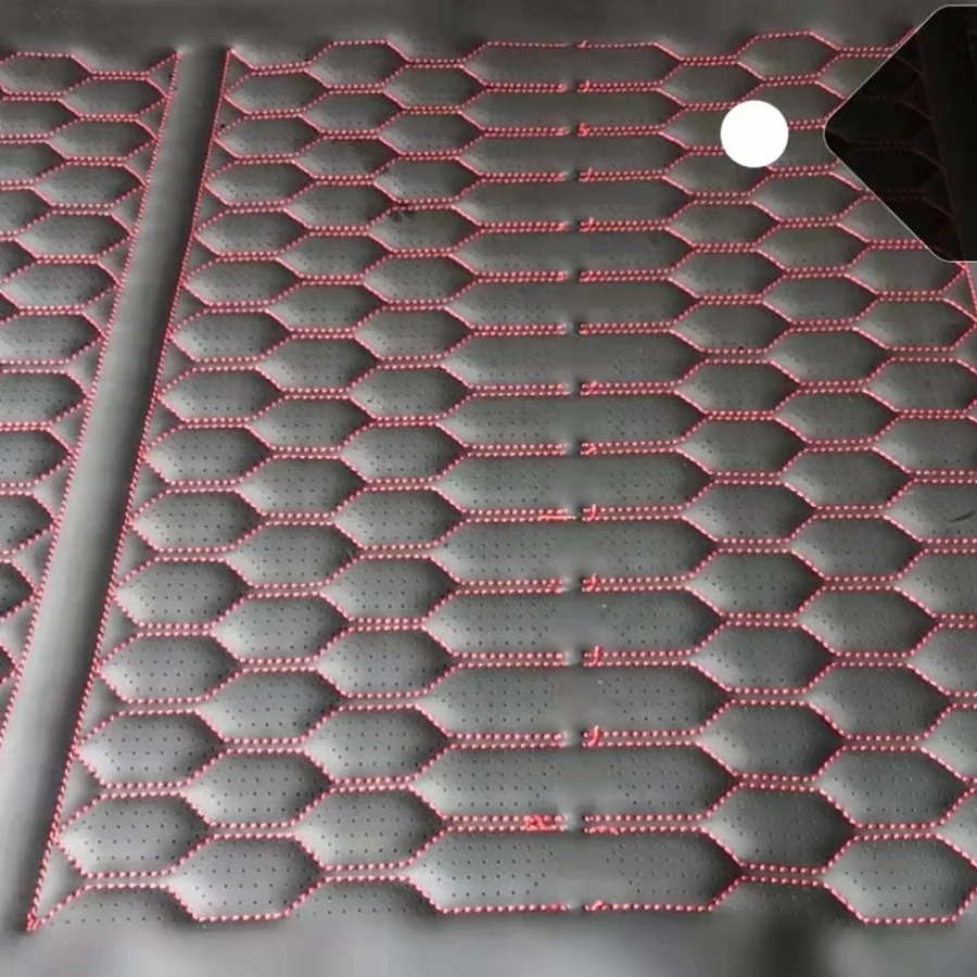 unique design high class punching hole sewing embroider silicone leather pvc leather for car seats