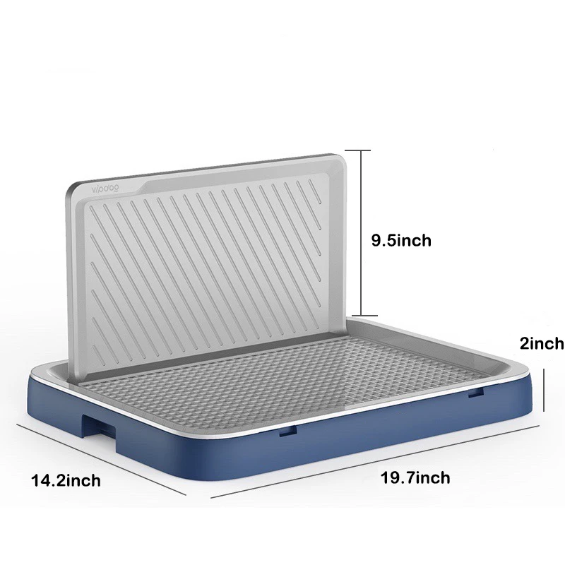 Dog Pee Tray Toilet For Dog , Indoor Puppy Potty Pee Pad Floor Tray With Wall