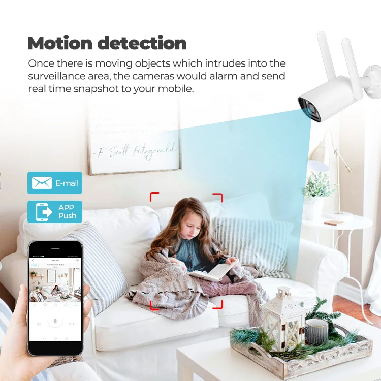 Home Outdoor Security Wireless Wifi Smart Camera Set Security CCTV IP Video Recorder Camera IP NVR 4Ch NVR System Kit 2023