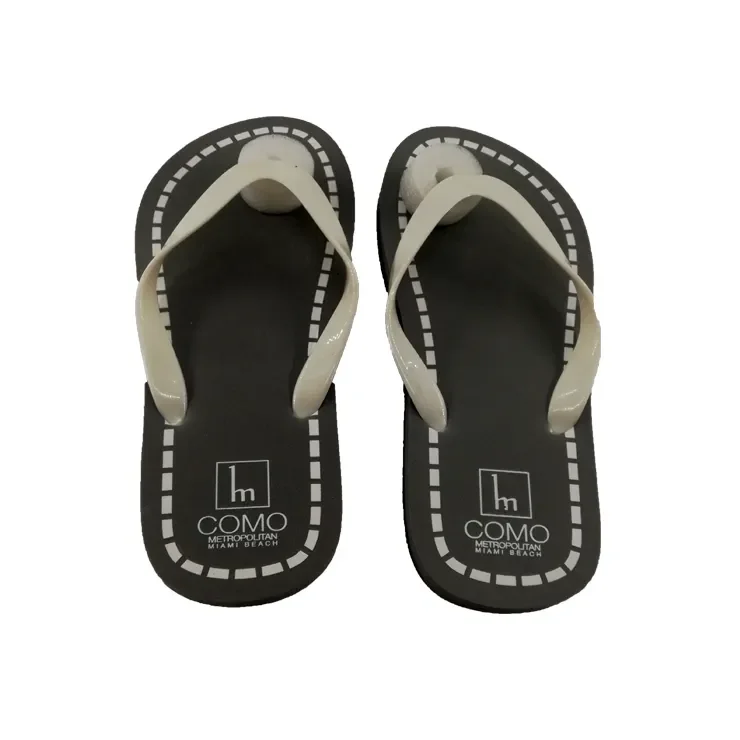 Wholesale Black Summer Beach Flip Flops Beach Anti-slip Men Flip Flop Slipper Casual Men Beach Shoes PVC EVA Mules OPEM TOE