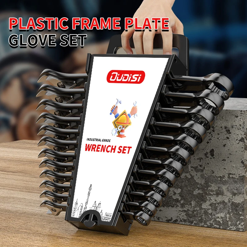 Open-ended combination wrench set gear ratchet wrench set dual-purpose wrench auto repair hardware tools