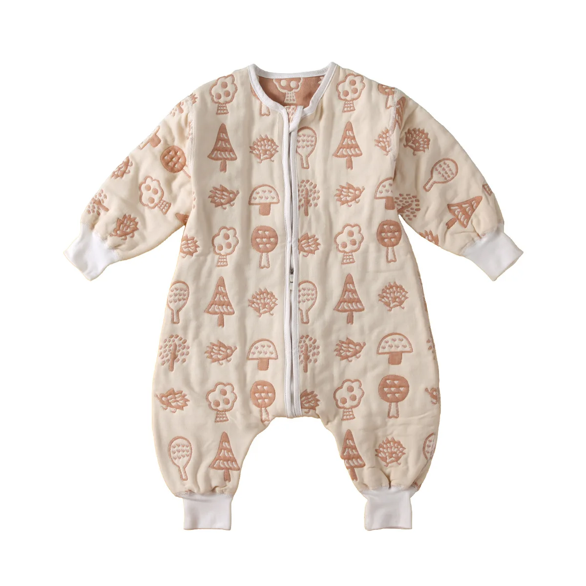 hot sell Six layer pure cotton gauze crawling clothes for babies in Japan and South Korea