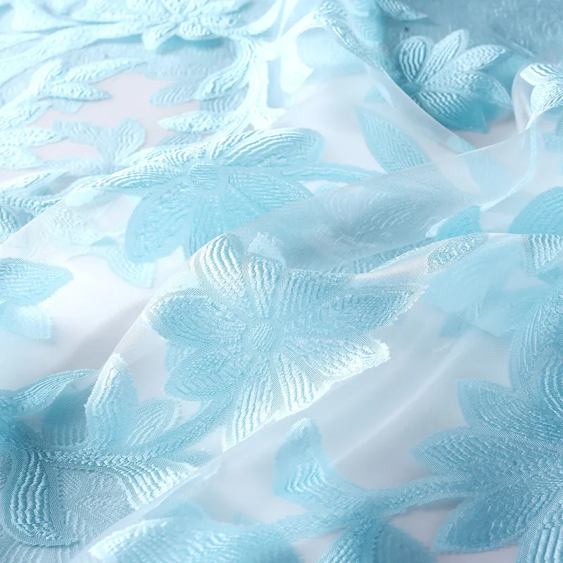 High Quality Chiffon georgette fabric plain shawl floral embroidery stoles scarf  indian shawl