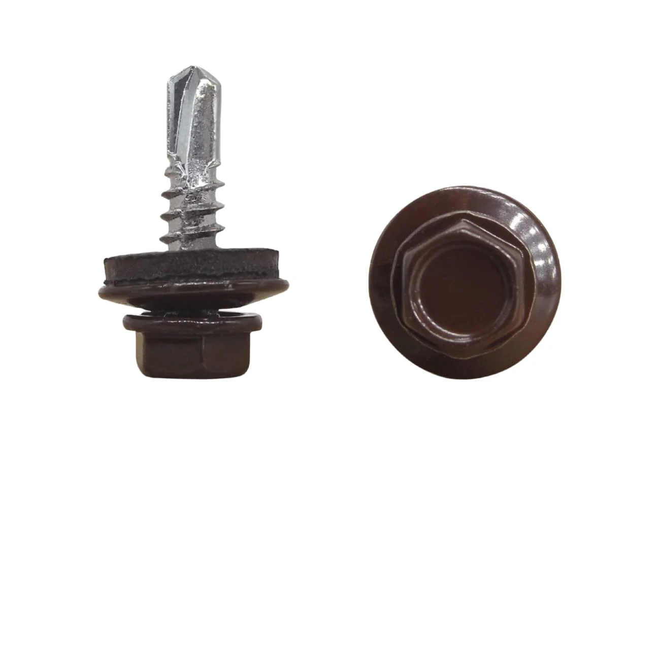 410 SS inox hex washer wafer truss head tek roofing self drilling screw stainless steel for sheet metal or wood