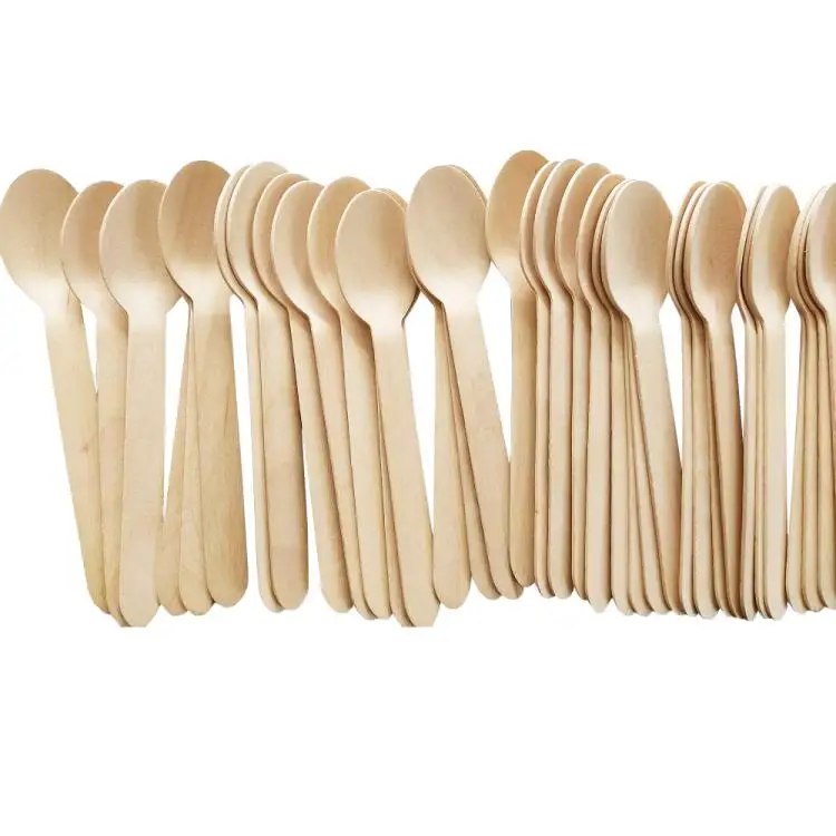 Cheap Wooden Disposable Cutlery Spoon Fork and Knife in Bulk