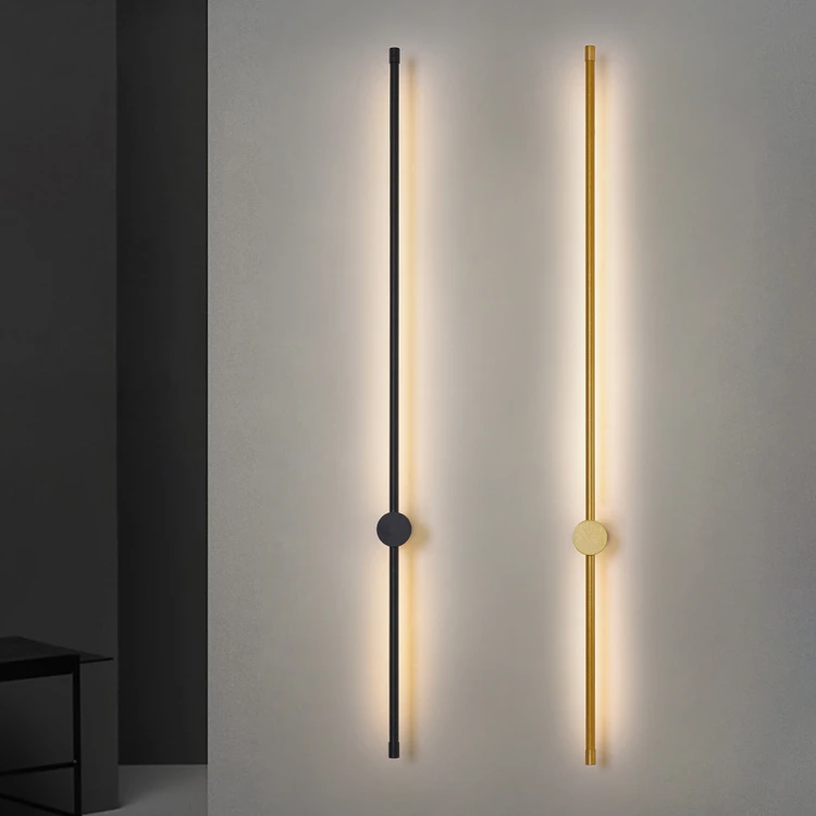 Minimalist long strip living room backdrop LED wall lamp classic corridor aisle acrylic iron wall light 60 80 100 120cm