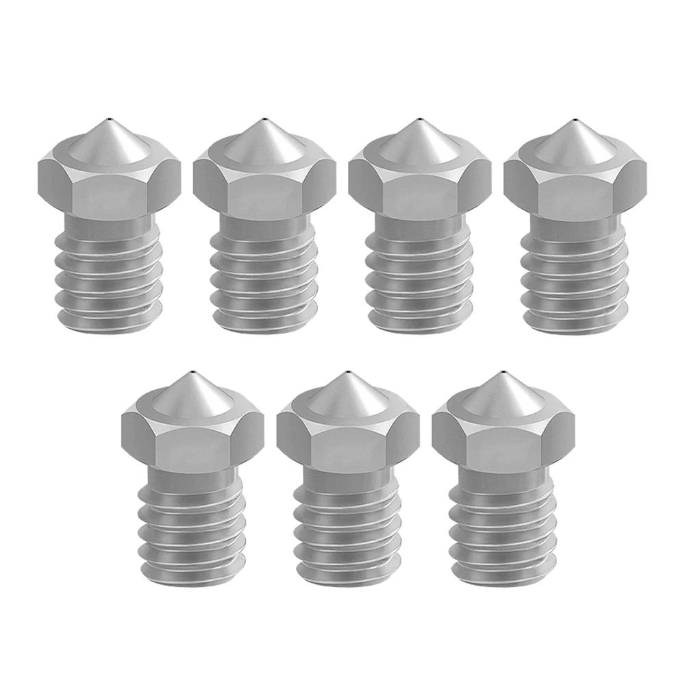 TWOTREES E3DV6 Nozzle Stainless Steel Nozzle M6 Threaded For E3DV6 Print Head Extruder 1.75mm Filament 3D Printer Print Head