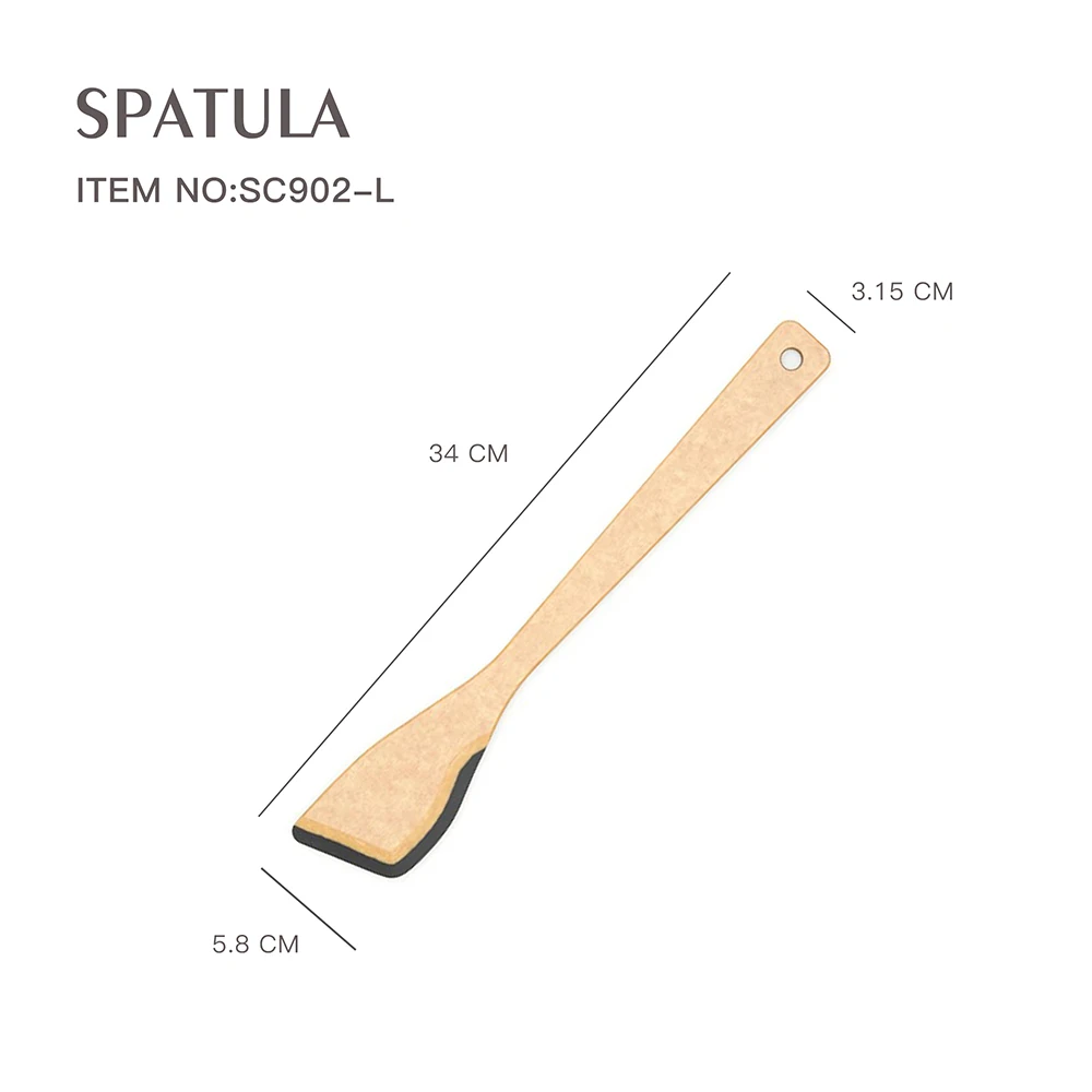 Mildew proof nonporous easy to high temperature resistance wood fiber dishwasher safe cooking tools kitchen utensils