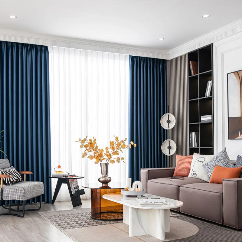 Custom 0.7*1.26m Blackout Window Curtain for Bedroom Living Room