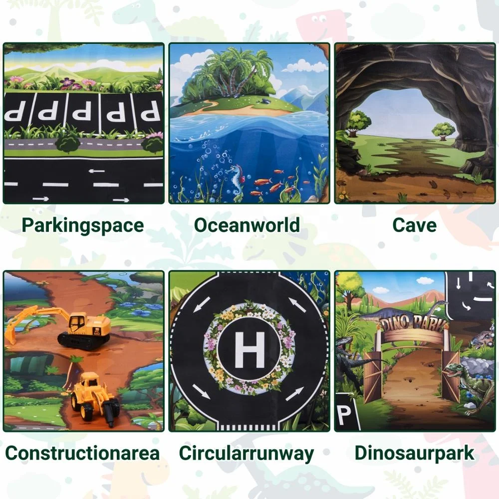 
New Design Children Educational Toys Joyjoz 12 Dinosaur Toys Car Small Die Cast Toy Cars Set for Kids 