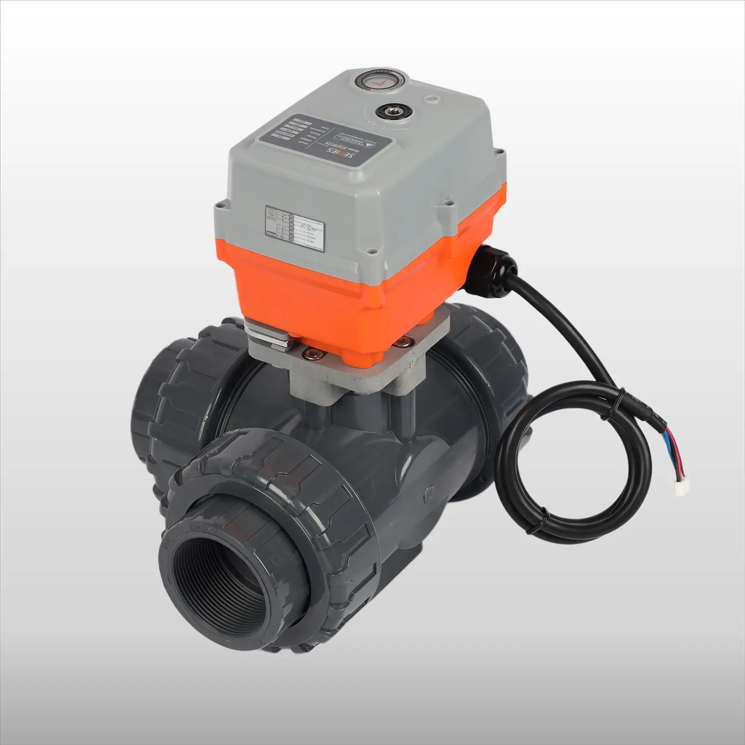 On-off Modulating Failsafe to Close 3 Way PVC UPVC Electric Water Treatment Control Valve Electric Actuator Ball Valve