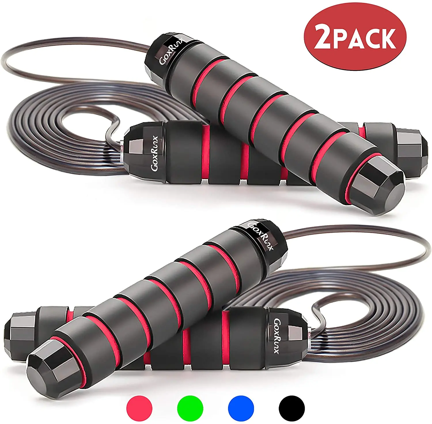 wholesale customized fitness long handle speed heavy weighted adjustable jump rope pvc /steel  adjustable skiping ropes