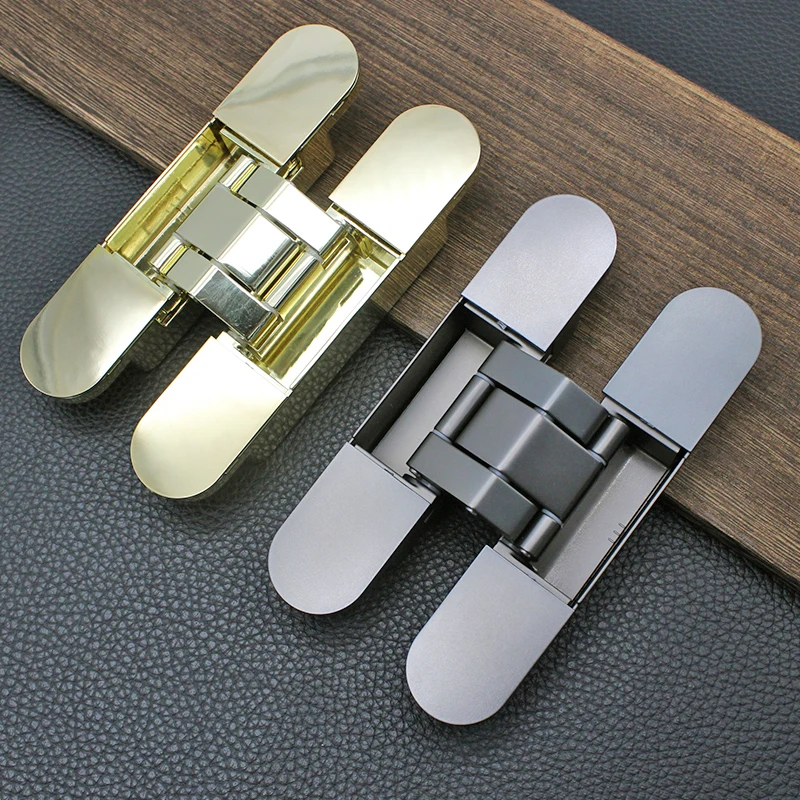 3D Adjustable Round Shape Concealed Hidden Hinge Invisible Door Special Heavy Duty Load Bearing Hinges for Wooden Door