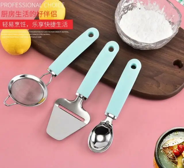 Kitchen Cooking Utensil Set - 9 Pcs Stainless Steel Kitchen Gadget Useful Kitchen Ware Kit Cookware