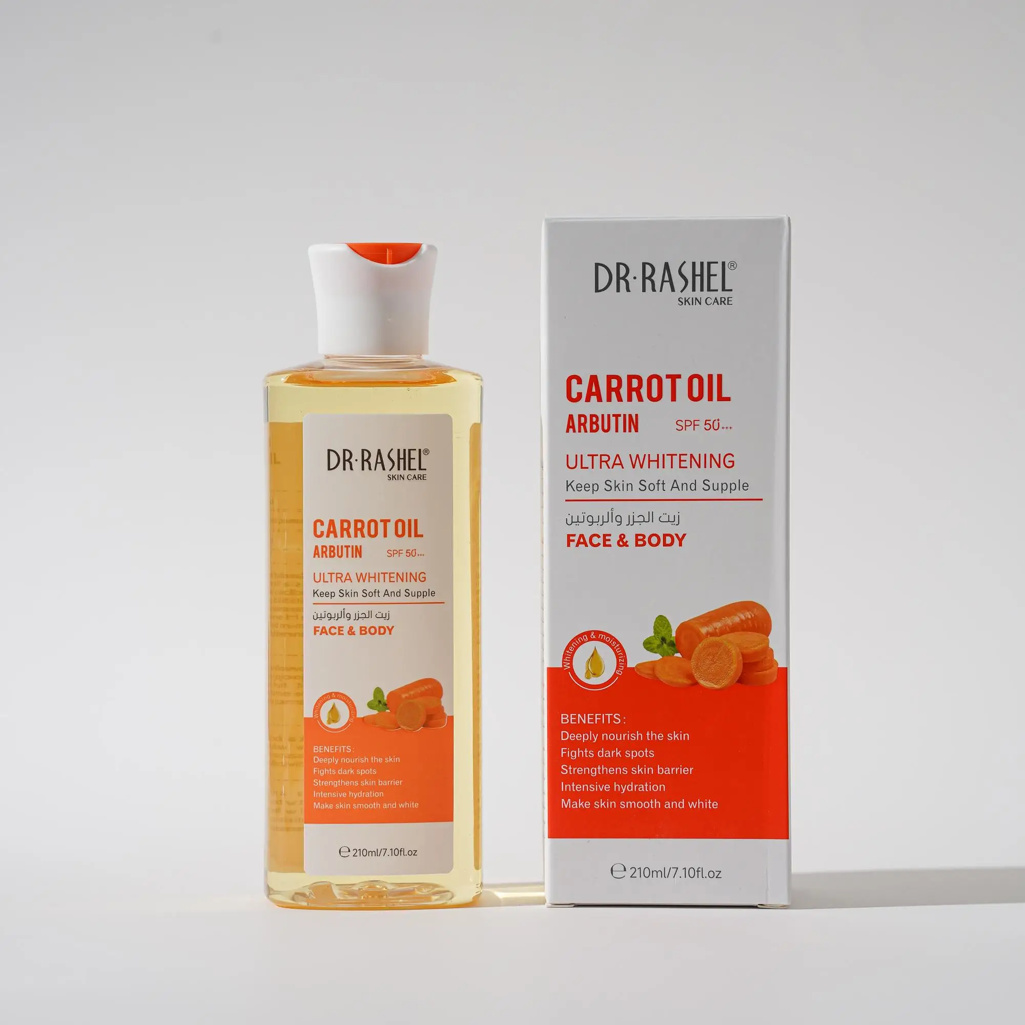 DR RASHEL Moisturizing Nourishing Smoothing Face Body Arbutin Carrot Oil For Skin Lightening