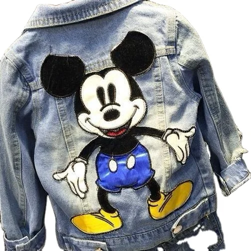 
Baby Boys Mickey Denim Jacket/ 2020 Spring Autumn Jackets Kids Cartoon Outerwear Coats For Boys Clothes Children Jacket 