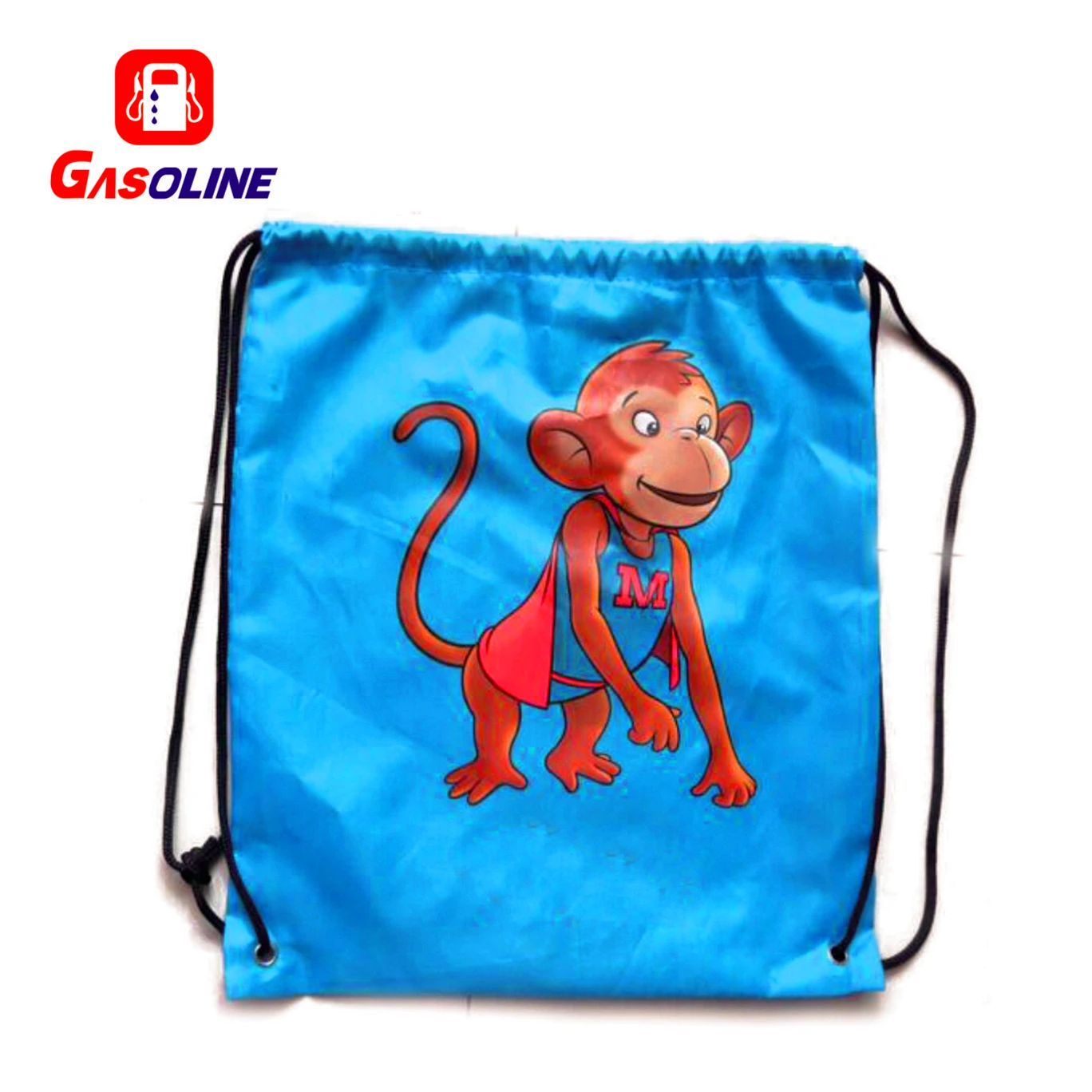 High quality Gym Sports Custom Logo Printed Cheap Polyester Drawstring Shopping bag